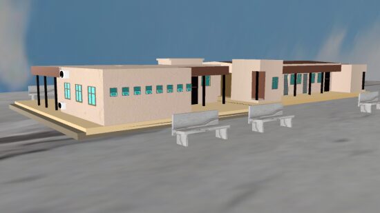 Modélisation 3D, restaurant de notre école Isep Thiès